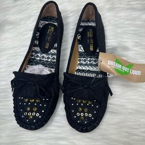 SELENA GOMEZ NWT MADRID BLACK LOAFERS Size 6